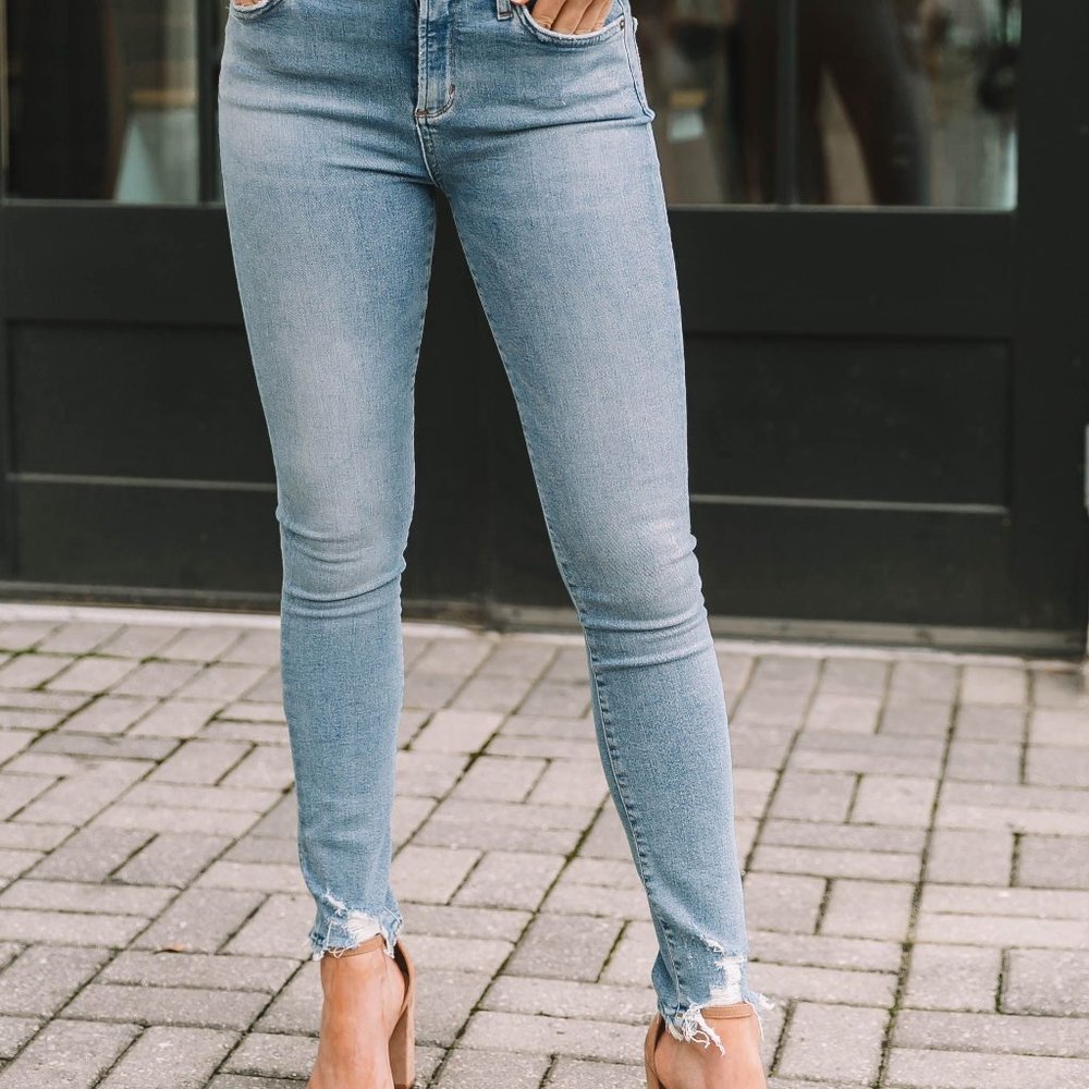 Agolde sophie high rise crop jeans 23